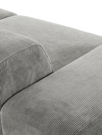 Cord-Sofa Melva (3-Sitzer) in Grau, Bezug: Cord (92% Polyester, 8% P, Gestell: Massives Kiefernholz, Spa, Füße: Kiefernholz Die Füße befi, Cord Grau, B 240 x T 101 cm