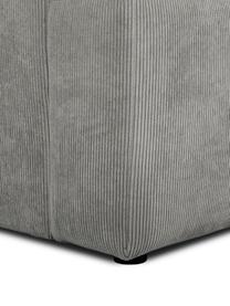 Cord-Sofa Melva (3-Sitzer) in Grau, Bezug: Cord (92% Polyester, 8% P, Gestell: Massives Kiefernholz, Spa, Cord Grau, B 240 x T 101 cm