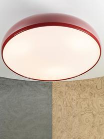 Grote plafondlamp Pangen, handgemaakt, Diffuser: kunststof, Wijnrood, Ø 60 x H 20 cm