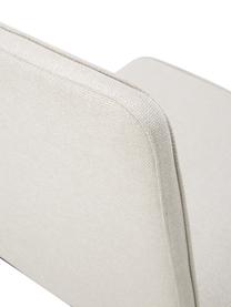 Chaise rembourrée Koga, Tissu blanc crème, bois de frêne foncé, larg. 47 x haut. 86 cm