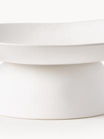 Bol décoratif Lou, haut. 22 cm, Grès cérame, Blanc, larg. 35 x haut. 14 cm