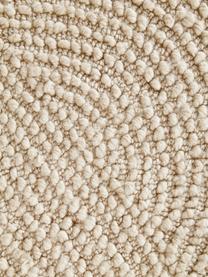 Handgeweven laagpolig vloerkleed Eleni uit gerecycled materiaal, Beige, B 80 x L 200 cm