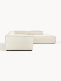 Modulares XL-Ecksofa Lennon, Bezug: 100 % Polyester Der strap, Gestell: Massives Kiefernhol, Sper, Füße: Kunststoff Dieses Produkt, Webstoff Off White, B 329 x T 269 cm, Eckteil links