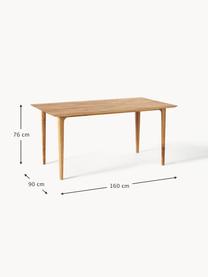 Tavolo in legno di quercia Archie, in varie misure, Legno di quercia massiccio oliato, 100% legno FSC (Forest Stewardship Council) proveniente da foreste sostenibili, Legno di quercia, Larg. 180 x Prof. 90 cm
