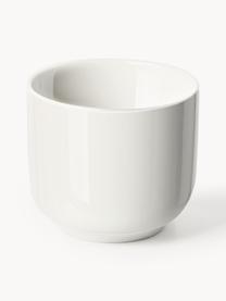Tasses à expresso en porcelaine avec sous-tasses Nessa, 4 pièces, Porcelaine de haute qualité, Blanc cassé, haute brillance, Ø 7 x haut. 6 cm, 90 ml