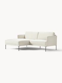 Kleines Ecksofa Fluente, Bezug: 100 % Polyester Der strap, Gestell: Massives Kiefernholz, Bir, Webstoff Hellbeige, B 198 x T 152 cm, Eckteil links