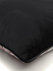 Housse de coussin velours 40x40 Blossom, 100 % velours de polyester, Noir, 45 x 45 cm