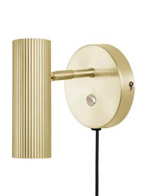 Verstellbarer Wandstrahler Hubble mit Stecker in Gold, Lampenschirm: Metall, beschichtet, Goldfarben, Schwarz, T 17 x H 15 cm