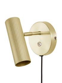 Verstellbarer Wandstrahler Hubble mit Stecker in Gold, Lampenschirm: Metall, beschichtet, Goldfarben, Schwarz, T 17 x H 15 cm