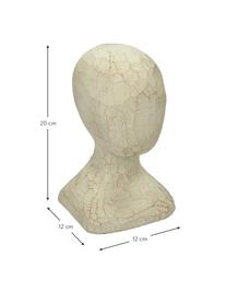 Figura decorativa Head, Poliresina, Beige, An 12 x Al 20 cm