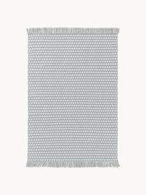 Tapis d'extérieur à franges Morty, 100 % polyester (PET recyclé), Gris, blanc cassé, larg. 80 x long. 150 cm (taille XS)