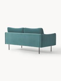 Samt-Sofa Moby (2-Sitzer), Bezug: Samt (Hochwertiger Polyes, Gestell: Massives Kiefernholz, Samt Petrol, B 170 x T 95 cm