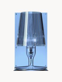 Kleine LED-Tischlampe Take, Blau, transparent, B 19 x H 31 cm