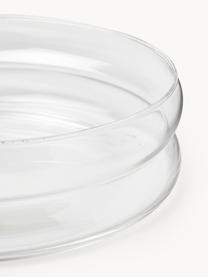 Mondgeblazen serveerschaal Bubbly, Natronkalkglas, Transparant, Ø 25 x H 7 cm