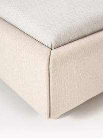 Letto singolo con contenitore Ebba, Rivestimento: 100% polipropilene Con 23, Tessuto beige, Larg. 90 x Lung. 200 cm