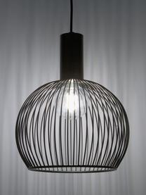 Pendelleuchte Aver aus Metall, Lampenschirm: Stahl, lackiert, Baldachin: Kunststoff, Schwarz, Ø 30 x H 35 cm