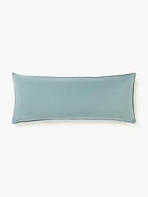 Funda de almohada de percal lavado Debbie, Azul petróleo, An 45 x L 110 cm