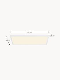 Dimmbares LED-Panel Harlow, Lampenschirm: Kunststoff, Weiß, B 60 x H 2 cm