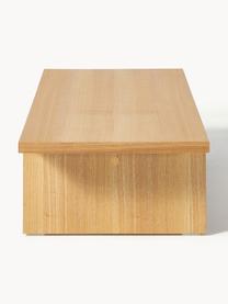 Nízky drevený konferenčný stolík Toni, MDF-doska strednej hustoty s jaseňovou dyhou, lakovaná, Jaseňové drevo, Š 120 x V 25 cm