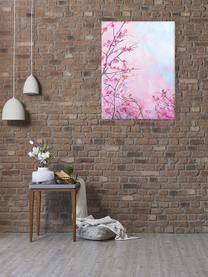 Canvasdoek Sakura Floral, Afbeelding: digitale print op linnen, Multicolour, B 63 cm x H 83 cm