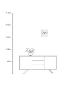 Gerahmter Digitaldruck Lavinia Fish, Rahmen: Mitteldichte Holzfaserpla, Bild: Leinwand, Weiss, Blau, B 30 x H 30 cm