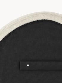 Gestoffeerd bouclé hoofdbord Wave, Bekleding: 100% polyester, Frame: multiplex, MDF, FSC-gecer, Geweven stof wit, B 184 cm x H 80 cm