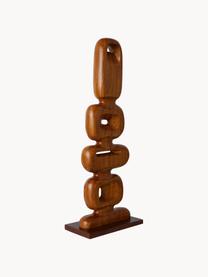 Velký dekorativní předmět z teakového dřeva Ornament, ručně vyrobený, Teakové dřevo, Teakové dřevo, Š 25 cm, V 71 cm