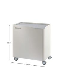 Cubo de basura para reciclar Ecobox, Acero lacado, Blanco, gris, An 59 x Al 56 cm