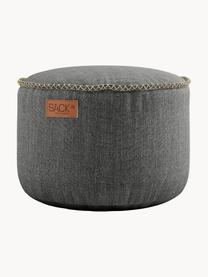 Garten-Loungepouf Cobana, Bezug: Olefin, Kunstfaser, Webstoff Dunkelgrau, Ø 50 x H 35 cm