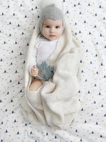 Doudou en coton bio pour bébé Pétoncle, 100 % coton bio, certifié GOTS, Beige clair, larg. 100 x long. 80 cm