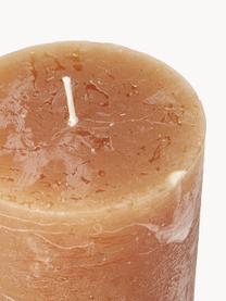 Ručně vyrobená sloupová svíčka Rustic, Parafín, Oranžová, Ø 7 cm, V 10 cm