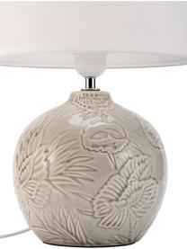 Tafellamp Tender Love, Lampenkap: stof, Lampvoet: keramiek, Wit, greige, Ø 25 x H 37 cm