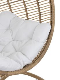 Fauteuil suspendu rond Round, Brun, blanc