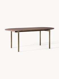 Oválny jedálenský stôl Mavi, Akáciové drevo, odtiene zlatej, Š 180 x D 90 cm