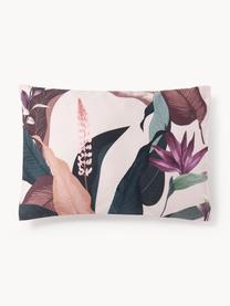 Funda de almohada de satén Flora, Rosa claro, An 45 x L 110 cm