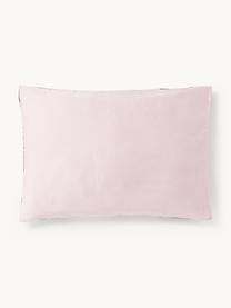 Funda de almohada de satén Flora, Rosa claro, An 45 x L 110 cm