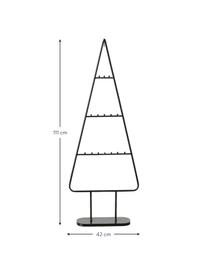 Grand sapin de Noël décoratif Theo, haut. 111 cm, Métal, revêtement par poudre, Noir, larg. 42 x haut. 111 cm