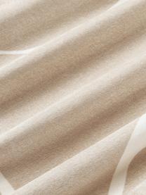 Housse de coussin en velours Seraphina, Velours (51 % coton, 49 % viscose), Beige clair, blanc, larg. 50 x long. 50 cm