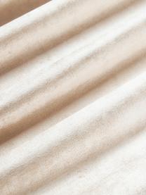 Funda de cojín de terciopelo Seraphina, Terciopelo (51% algodón, 49% viscosa), Beige claro, blanco, An 50 x L 50 cm