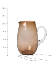 Dzbanek ze szkła dmuchanego Hammered, 2 l, Szkło, Brązowy, Ø 14 x W 22 cm