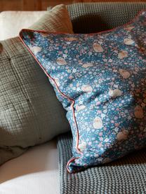Poszewka na poduszkę z bawełny organicznej Riti, 100% bawełna organiczna z certyfikatem GOTS, Niebieski, beżowy, blady różowy, S 45 x D 45 cm