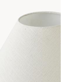 Grosse Tischlampe Gia mit Marmorfuss, Lampenschirm: 80% Baumwolle, 20% Leinen, Beige, marmoriert, Ø 46 x H 60 cm