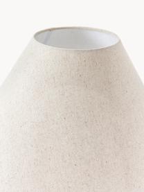 Lampada da tavolo grande con base in marmo Gia, Paralume: 80% cotone, 20% lino, Beige marmorizzato, Ø 46 x Alt. 60 cm