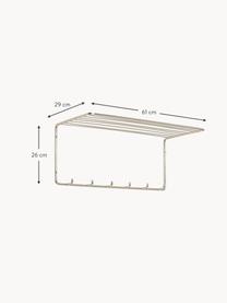 Appendiabiti in metallo Align, Acciaio rivestito, Argentato, Larg. 61 x Alt. 26 cm