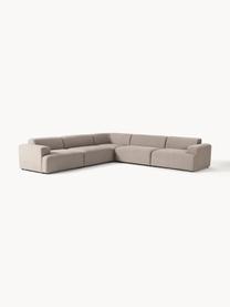 XL-Ecksofa Melva, Bezug: 100 % Polyester Der strap, Gestell: Massives Kiefern- und Fic, Füße: Kunststoff Dieses Produkt, Webstoff Greige, B 339 x T 339 cm