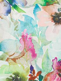 Outdoor kussen Painted Flower met aquarel print, met vulling, 100% polyester, Multicolour, 45 x 45 cm