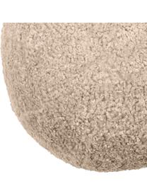 Handgemachtes Teddy-Kissen Palla in Ballform, mit Inlett, Bezug: 100% Polyester,, Sandfarben, Ø 30 cm