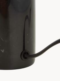 Kleine Tischlampe Siv aus Marmor, Schwarz, marmoriert, Ø 6 x H 10 cm