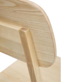 Sillas de madera Akina, 2 uds., Asiento: madera contrachapada chap, Patas: madera de fresno, Marrón, An 45 x Al 86 cm