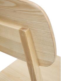 Houten stoel Akina in bruin, 2 stuks, Zitvlak: multiplex met essenhoutfi, Poten: essenhout, Bruin, B 45 x H 86 cm